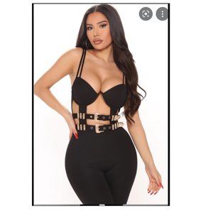 Buckle Up Bad Girl Jumpsuit Selena